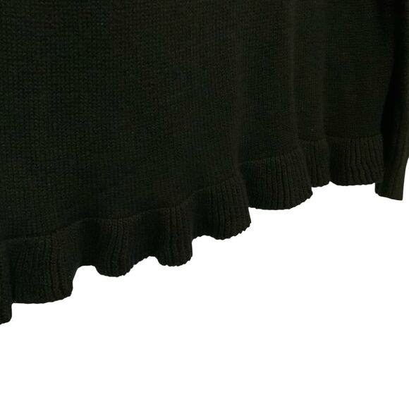 Old Navy Peplum Sweater Ruffle Hem Black XL New - Picture 3 of 6